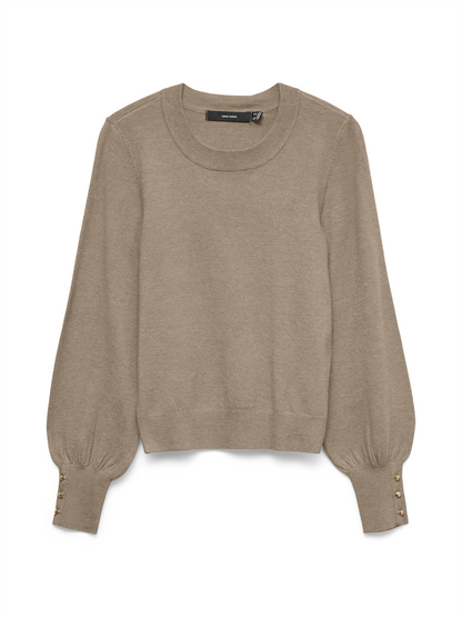 VMHAPPY LS O-NK BUTTON CUFF PULLOVE - 10336333