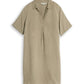 dress linen with polo collar - 1051242