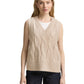 knit vest with cable structure - 1047708