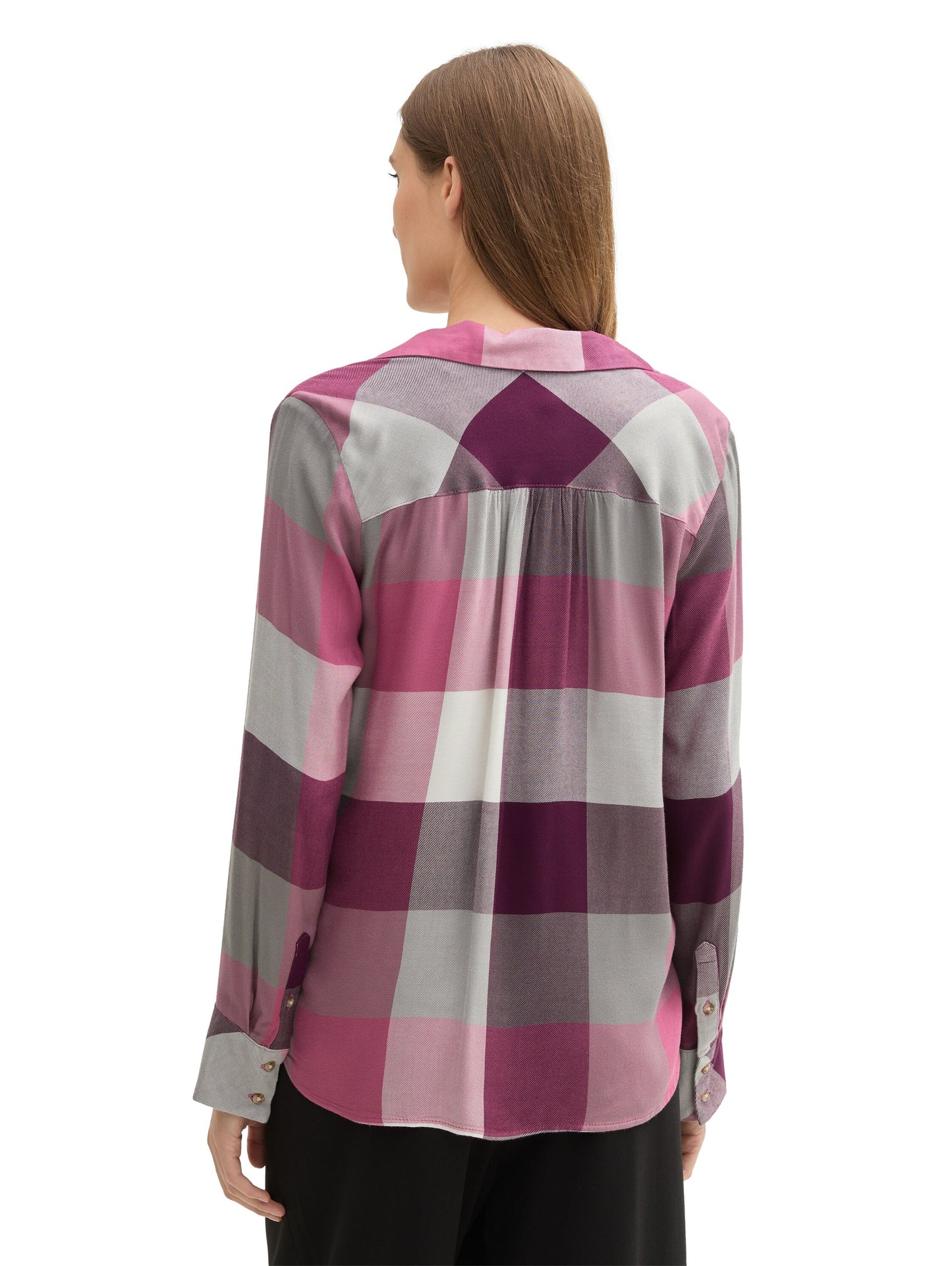 checked blouse - 1043208