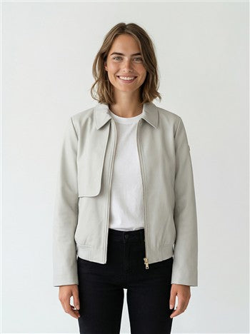 ladies woven jacket - BERRY
