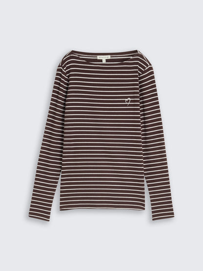 T-Shirt striped boatneck - 1051234