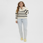 VMSABA STRIPE LS HIGHNECK BLOUSE GA - 10269246