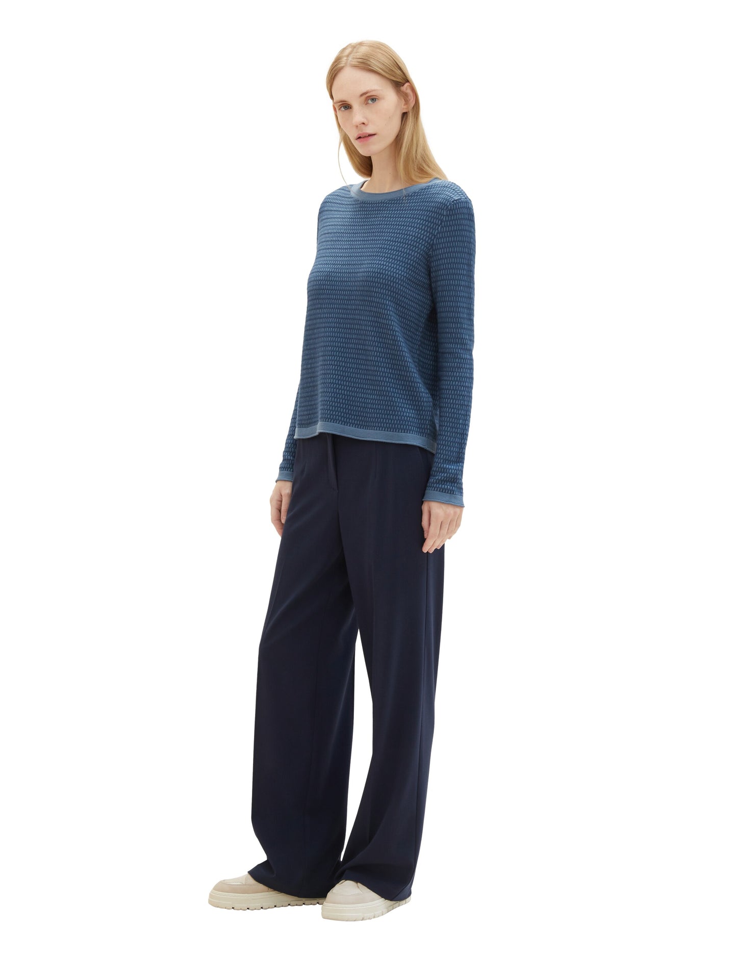 Knit cotton structure pullover - 1039316