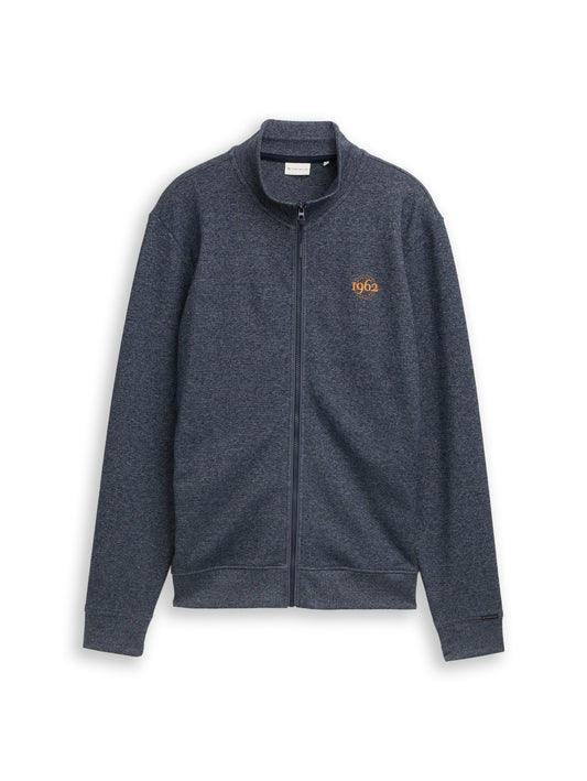 fine striped stand-up jacket - 1049523