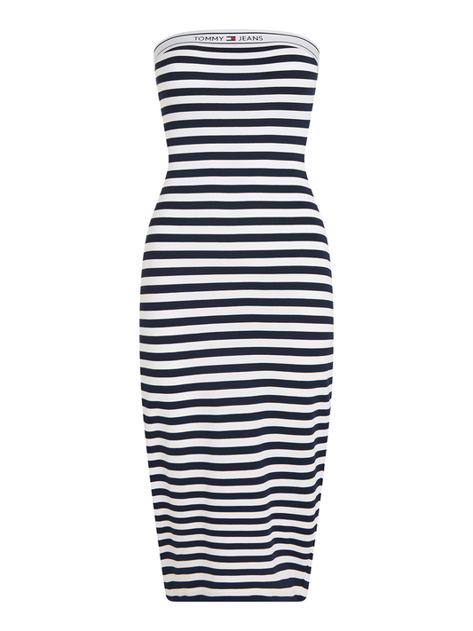 TJW LOGO TAPE STRIPE TUBE DRESS - DW0DW17922