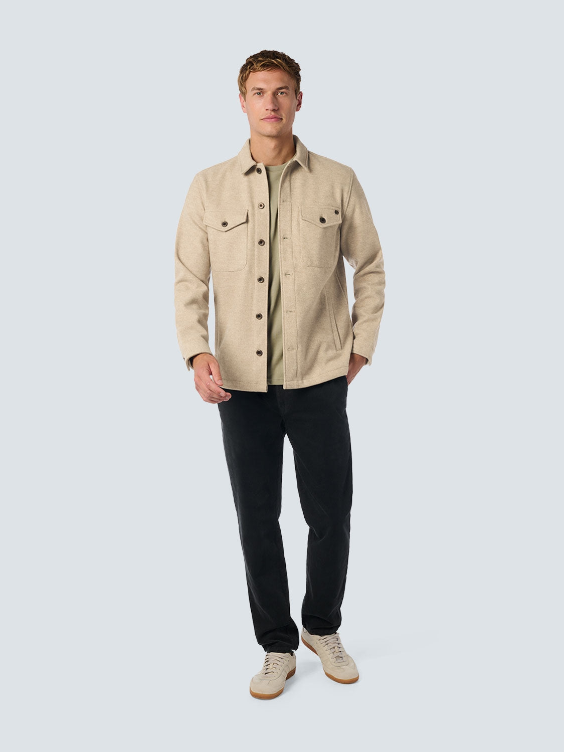 Overshirt Button Closure Melange - 25510903