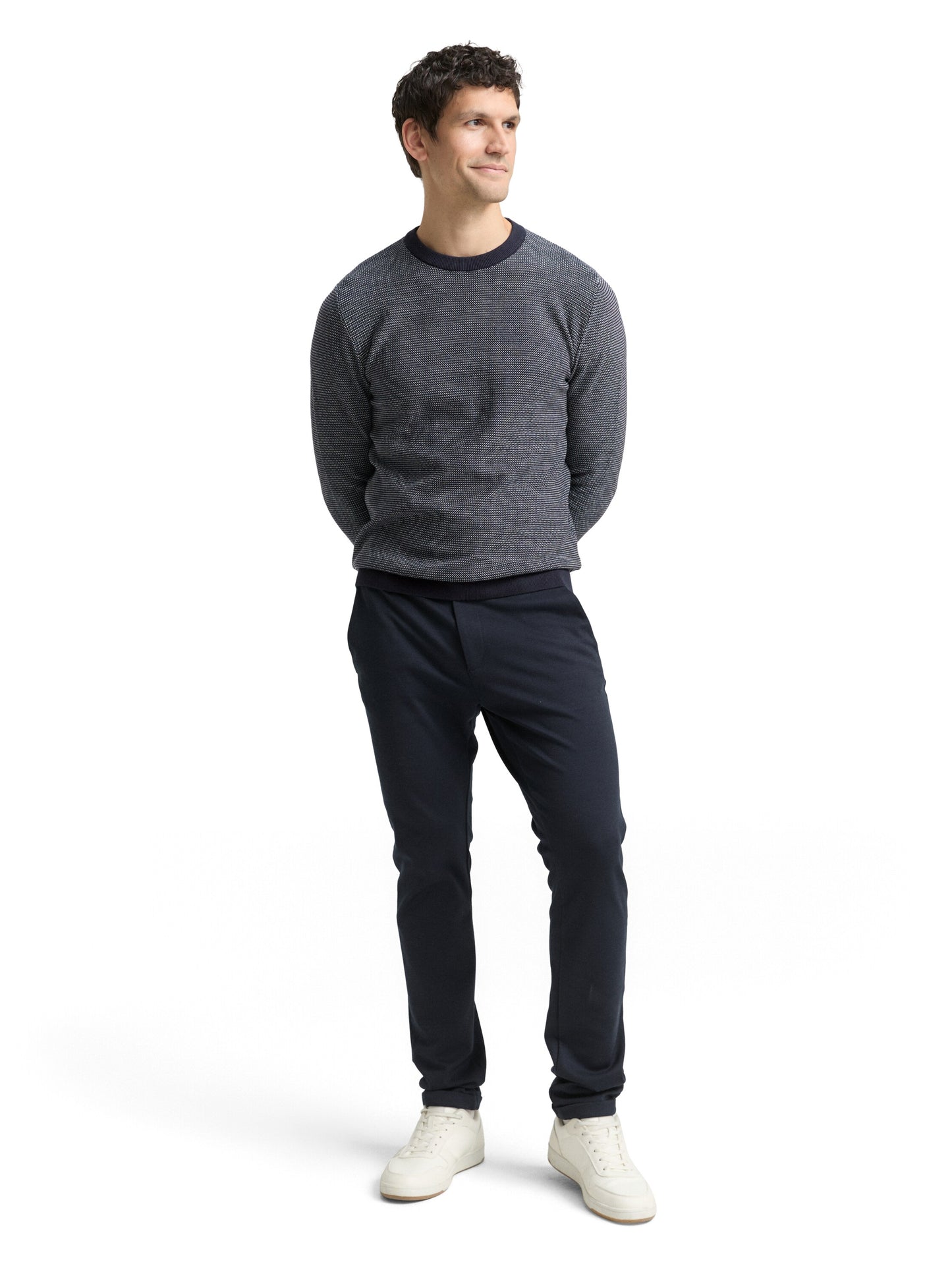 fine structure knit pullover - 1049372