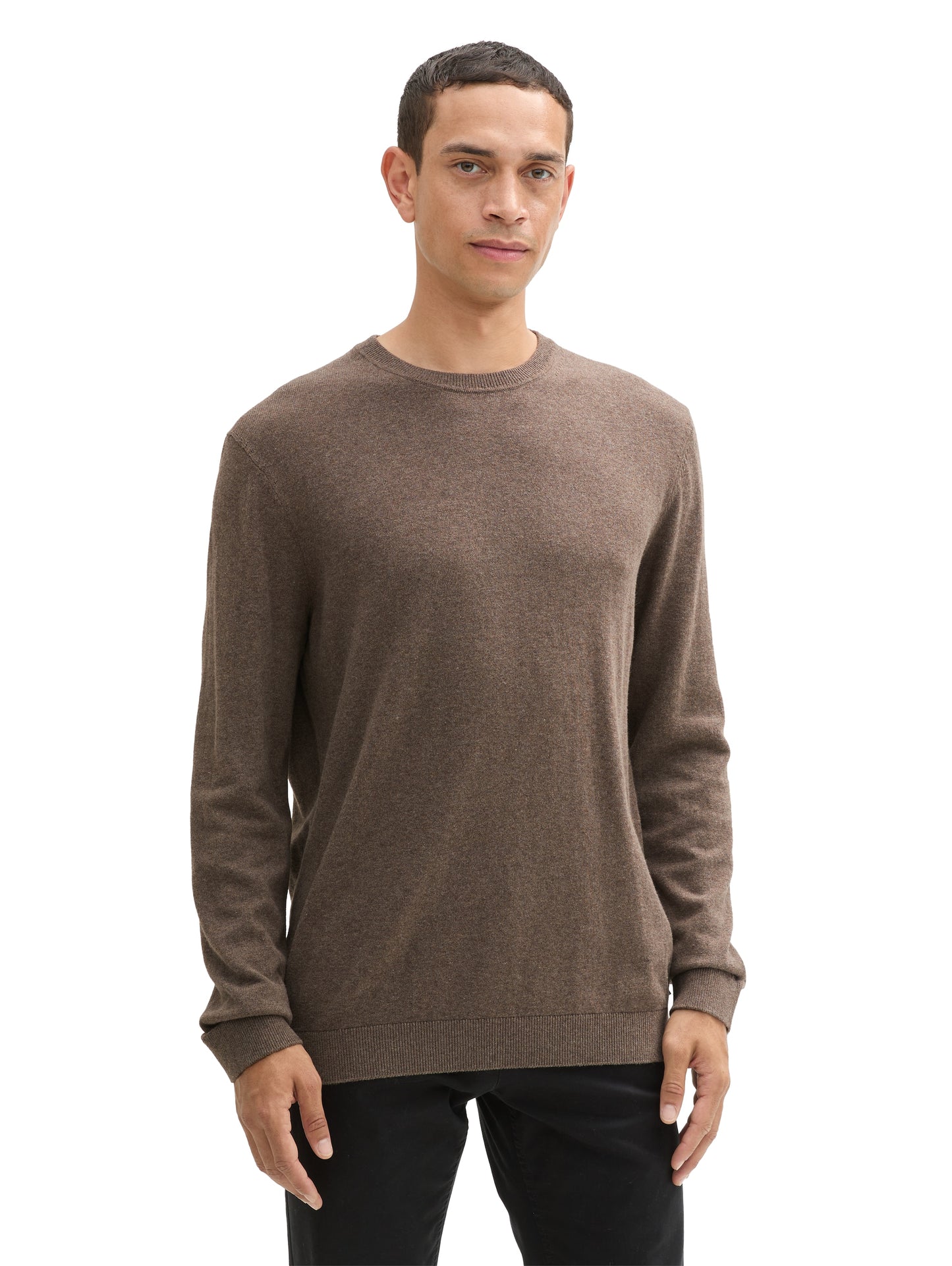 cotton cashmere crewneck knit - 1043266