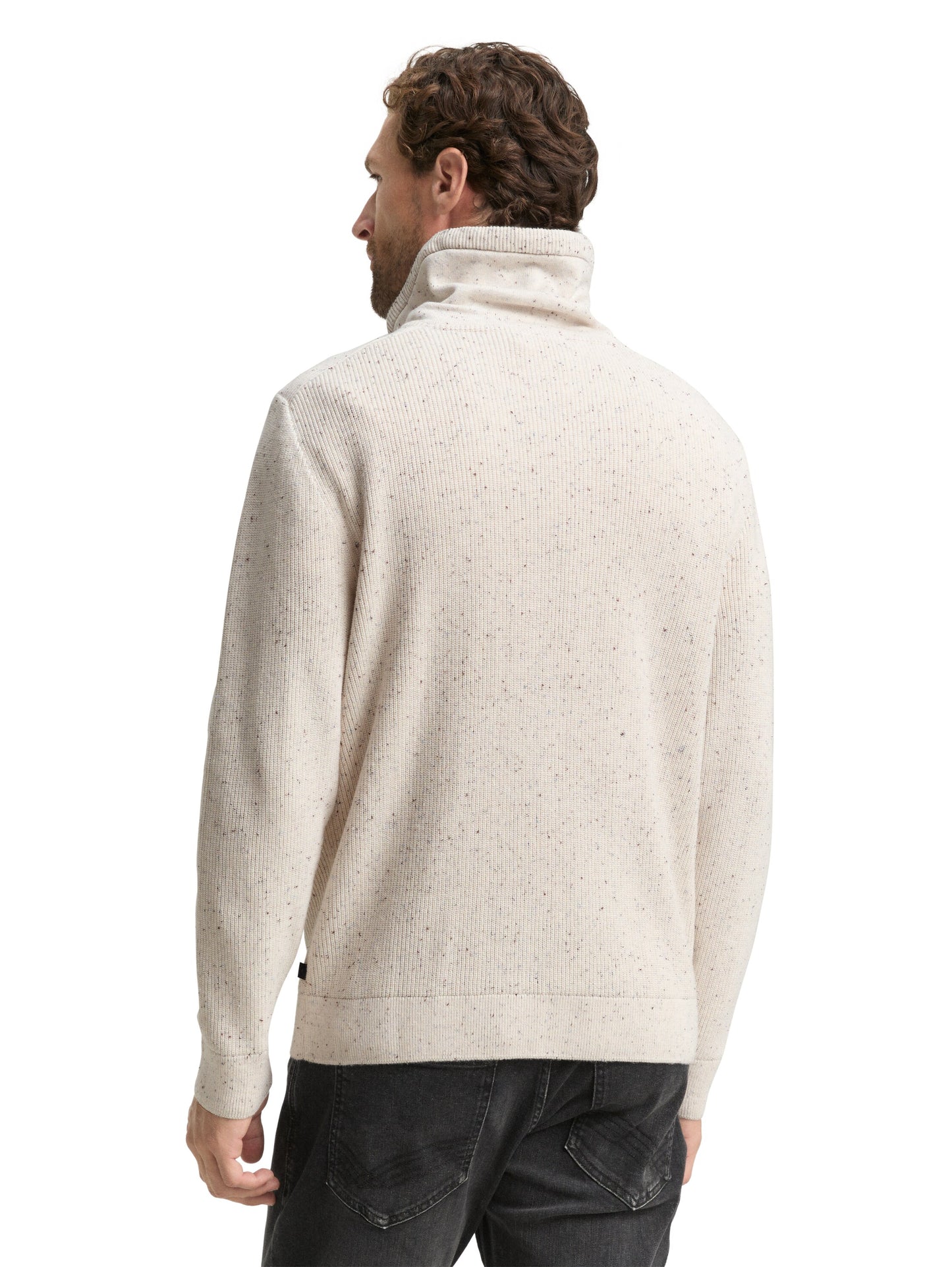 snood knit pullover with neps - 1048715