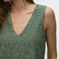 VMHONEY LACE SL V-NECK TOP WVN GA - 10330053