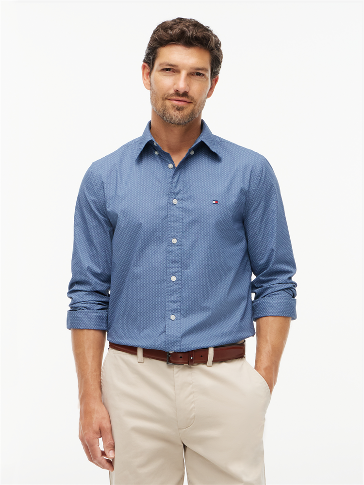 FLEX POPLIN GEO PRINT RF SHIRT - MW0MW44580