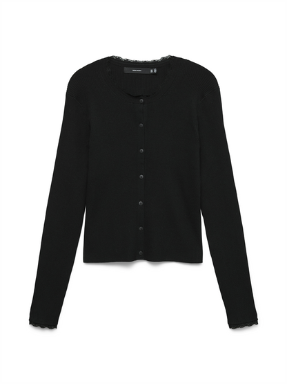 VMWONDER LACE LS O-NECK CARDIGAN NO - 10346457