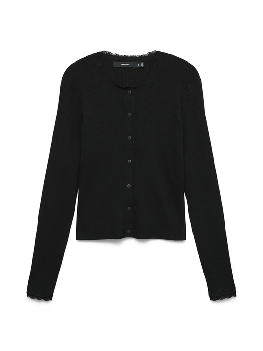 VMWONDER LACE LS O-NECK CARDIGAN NO - 10346457