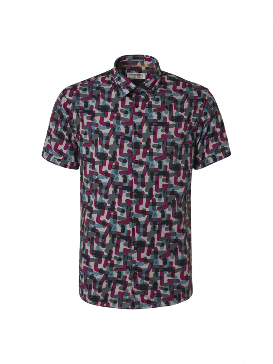 Shirt Short Sleeve Allover Printed - 16460415