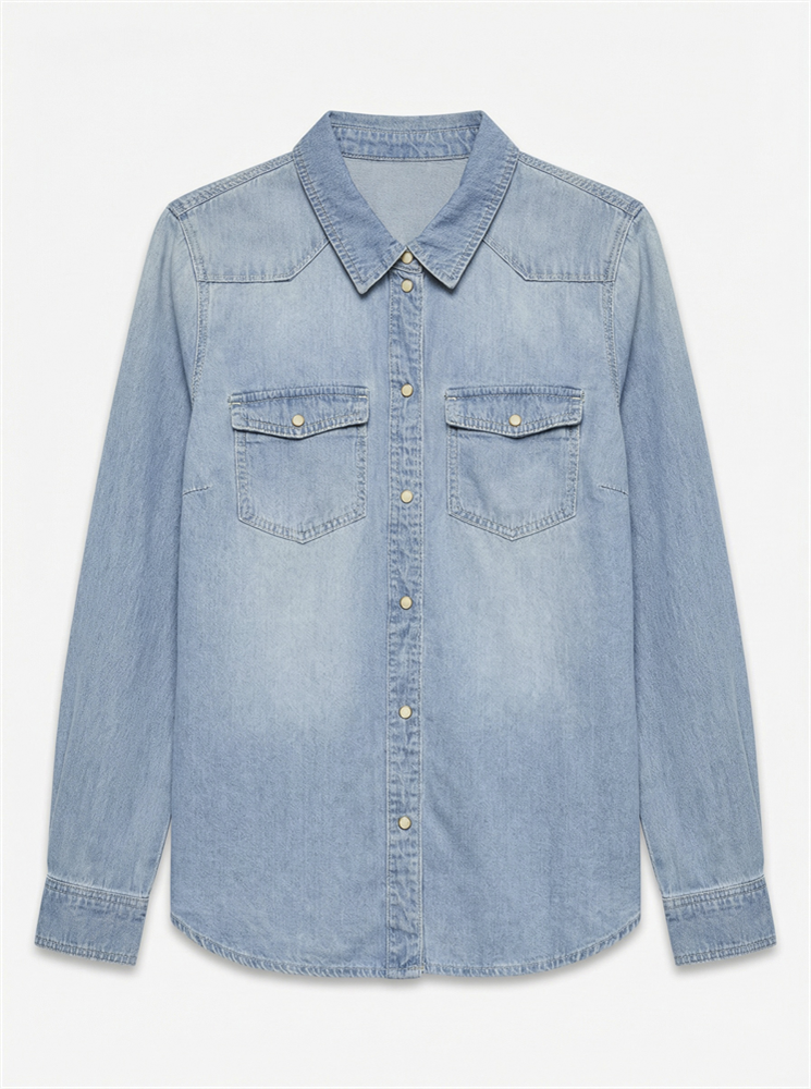 VMMARIA LS DENIM SLIM SHIRT MIX NOO - 10277523