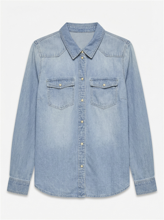 VMMARIA LS DENIM SLIM SHIRT MIX NOO - 10277523