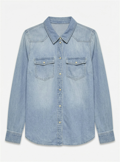 VMMARIA LS DENIM SLIM SHIRT MIX NOO - 10277523