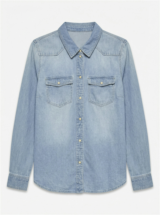VMMARIA LS DENIM SLIM SHIRT MIX NOO - 10277523