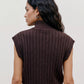 VMBANG RIB SL HIGHNECK ZIPPER VEST - 10347170