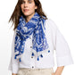 printed scarf with tassels - 1051015