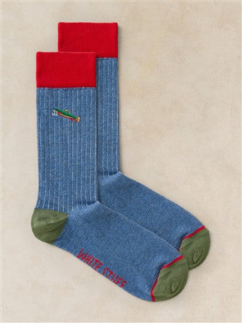 FISH EMBROIDERY ANKLE SOCK - 446797