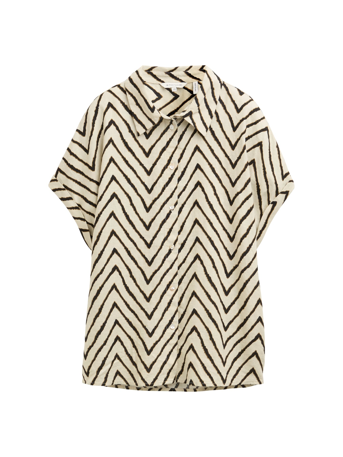 blouse shortsleeve with linen - 1046207