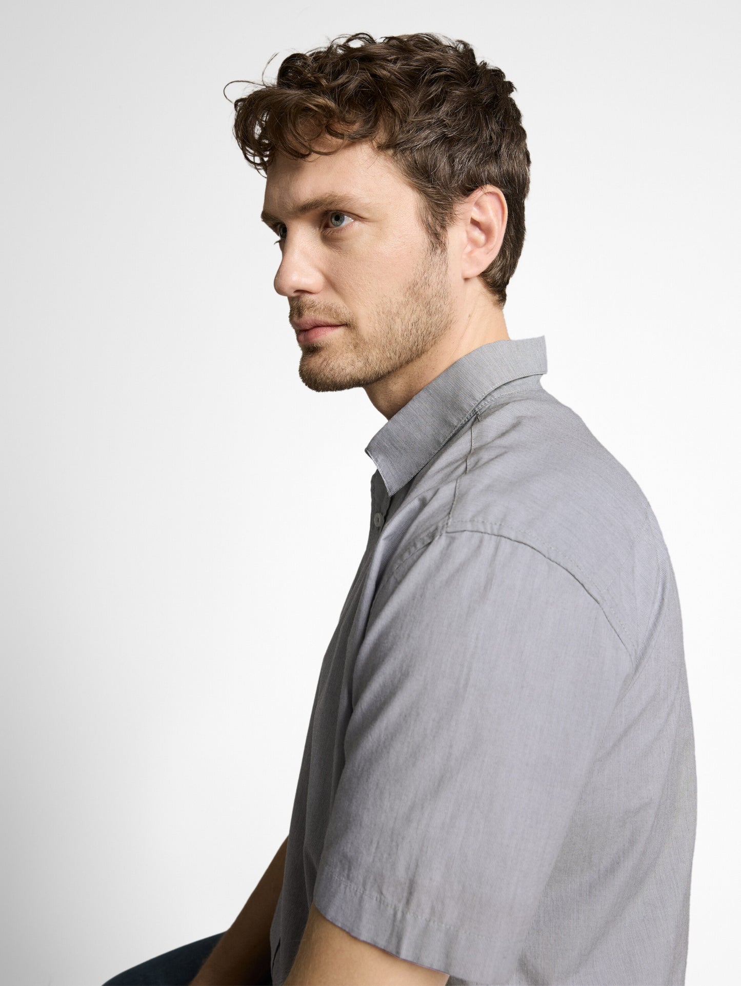 striped poplin shirt - 1049594