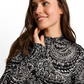 T-shirt mock neck alloverprint - 1052897