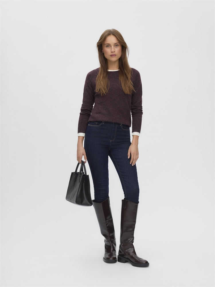 VMDOFFY LS O-NECK BLOUSE GA NOOS - 10201022