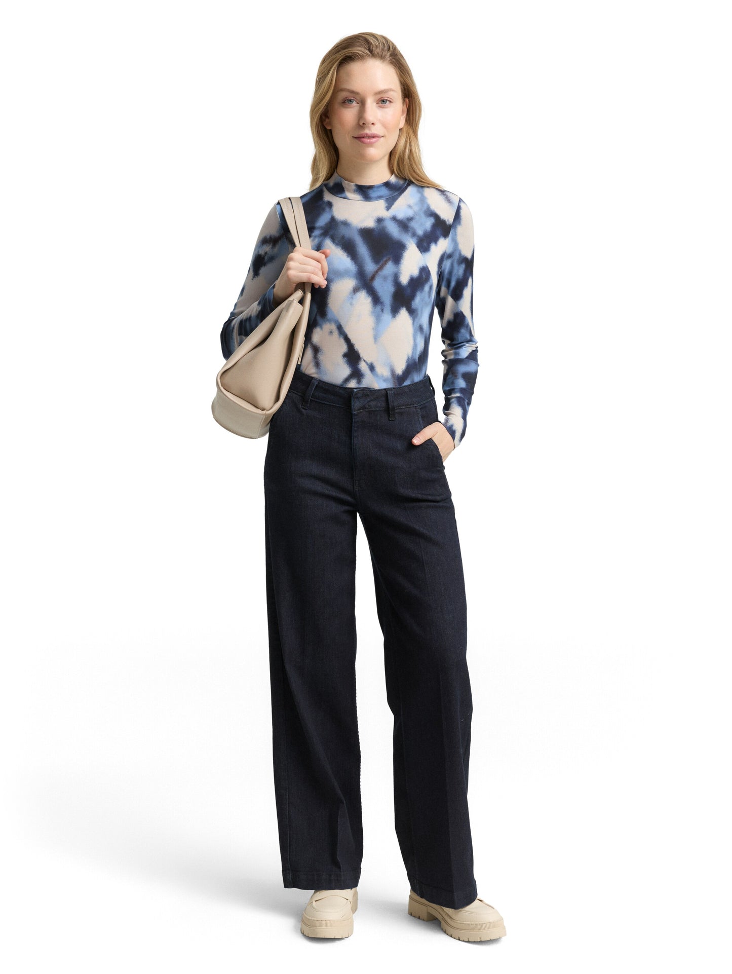 T-shirt mock neck alloverprint - 1048930