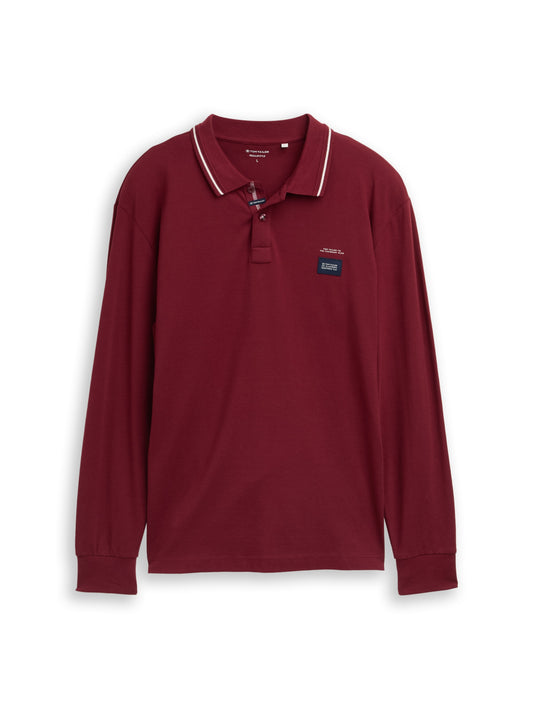 detailed longsleeve polo - 1048618