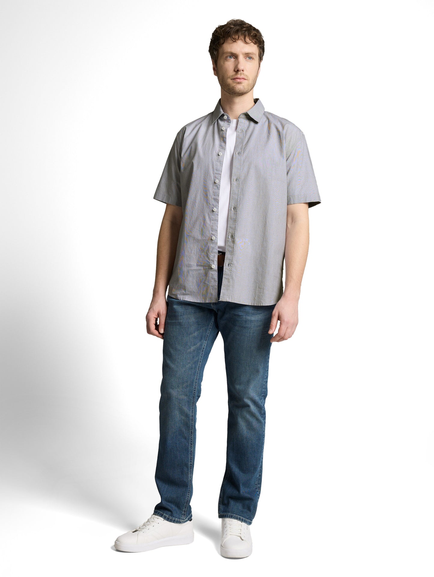 striped poplin shirt - 1049594