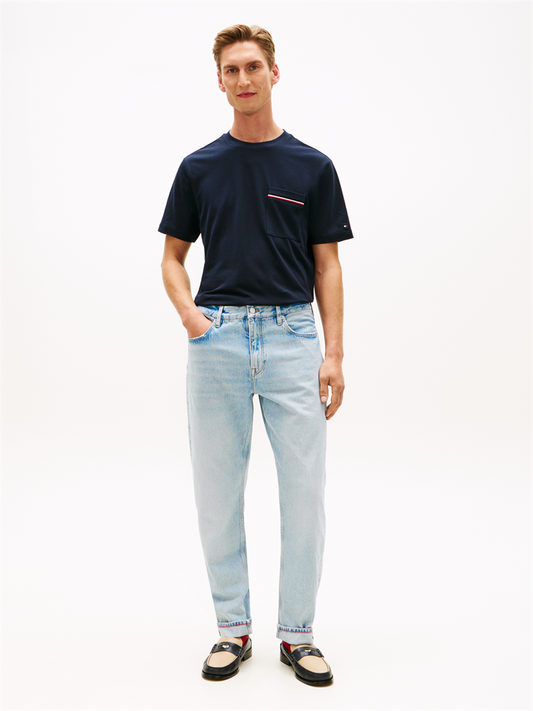 GLOBAL STRIPE PIQUE POCKET TEE - MW0MW42397