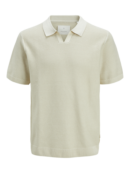 JPRCCEASTON KNIT SPLIT NECK SS SN - 12273012
