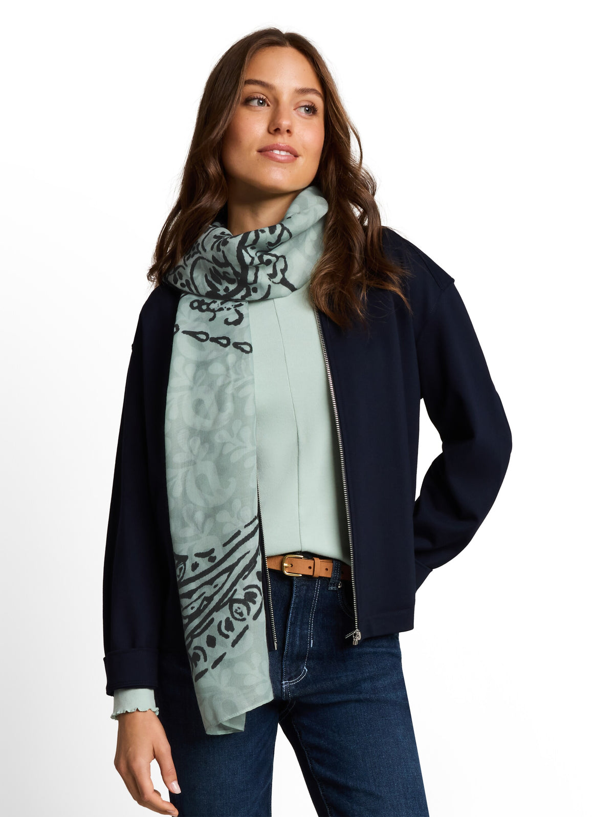 printed paisley scarf - 1052823