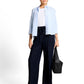 linen loose fit wide leg pants - 1050573