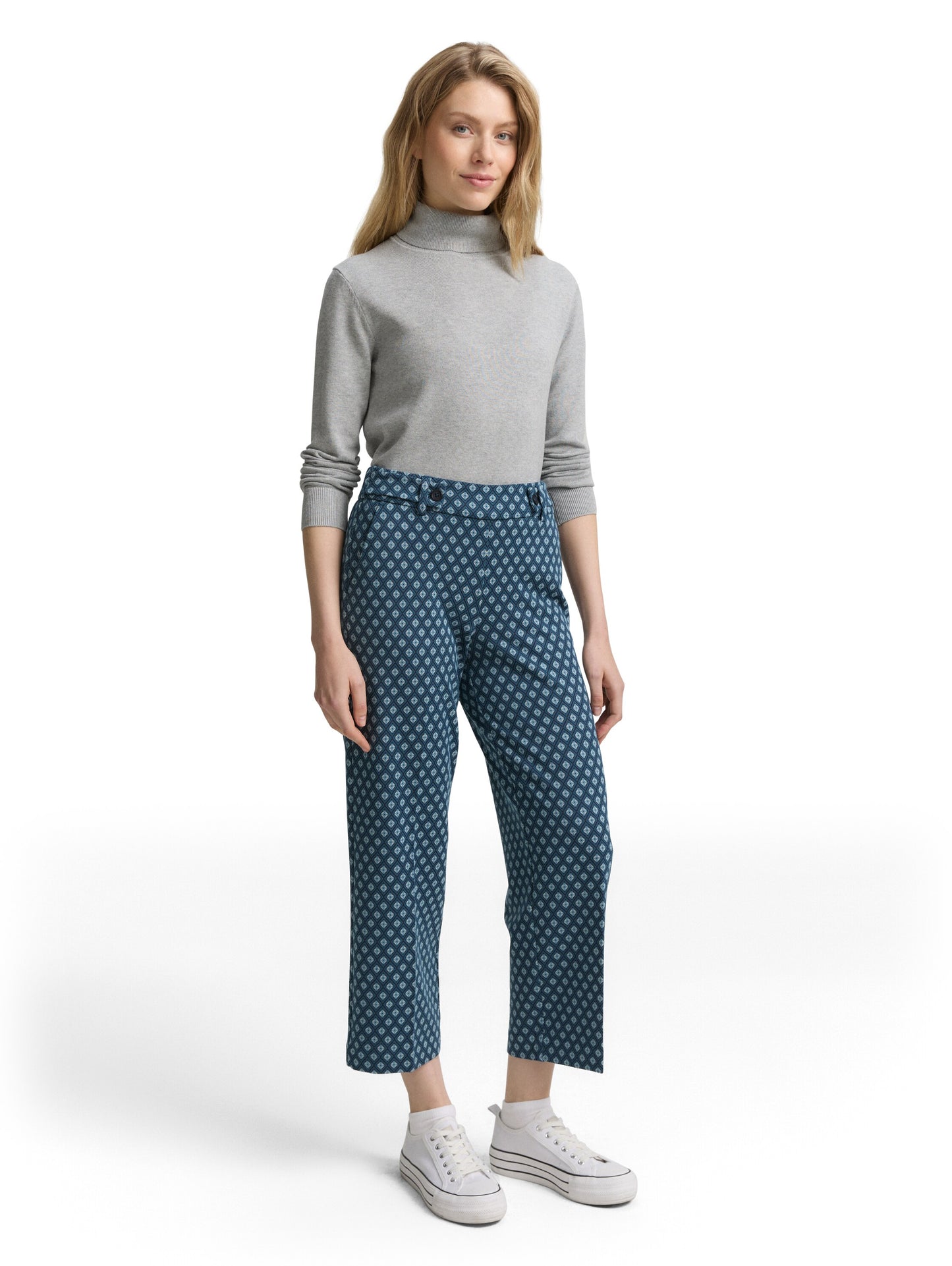 cropped straight leg pants - 1047658