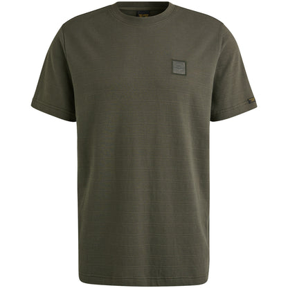 Short sleeve r-neck jacquard strip - PTSS2502563