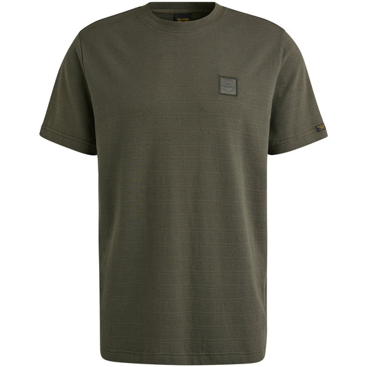 Short sleeve r-neck jacquard strip - PTSS2502563