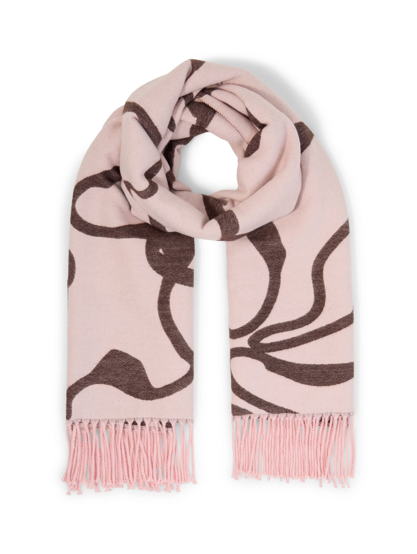 woven scarf with flowers - 1052820