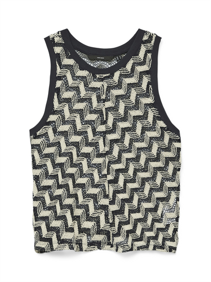 VMTIKKA SL CROCHET TOP JRS GA - 10327092