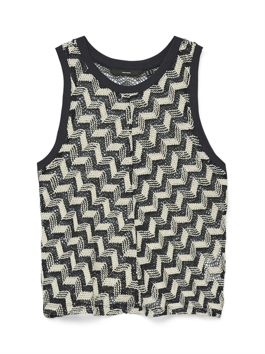 VMTIKKA SL CROCHET TOP JRS GA - 10327092
