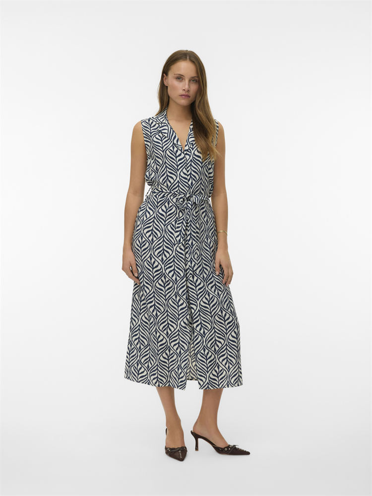 VMJOSIE SL V-NECK 7/8 DRESS WVN GA - 10341594