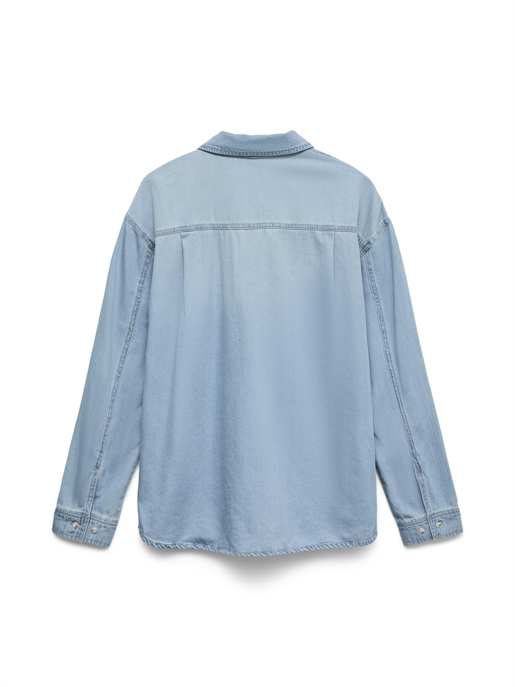 VMVIONETTE LS DENIM BOW SHIRT YO327 - 10346826