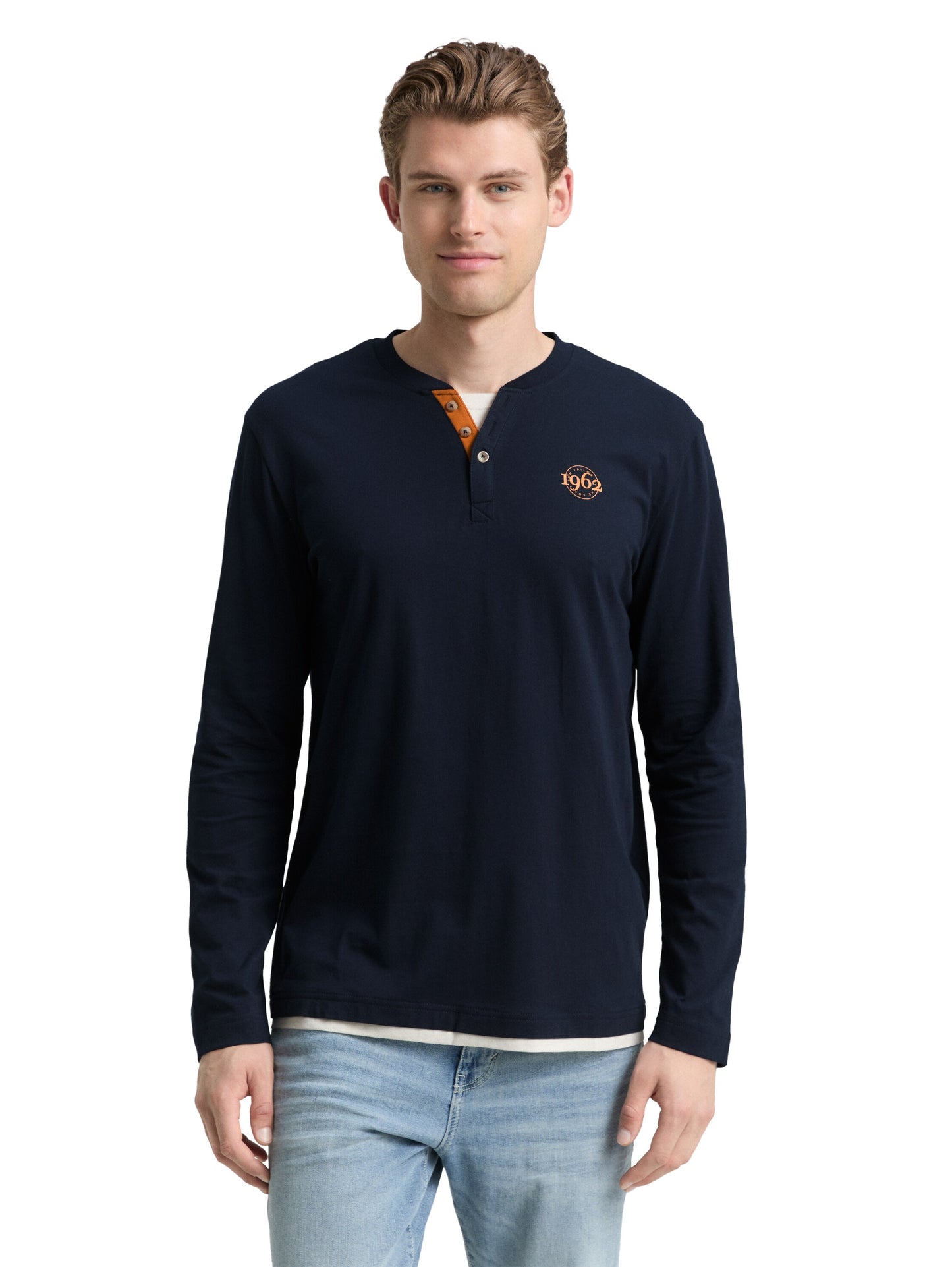 detailed longsleeve serafino - 1048628