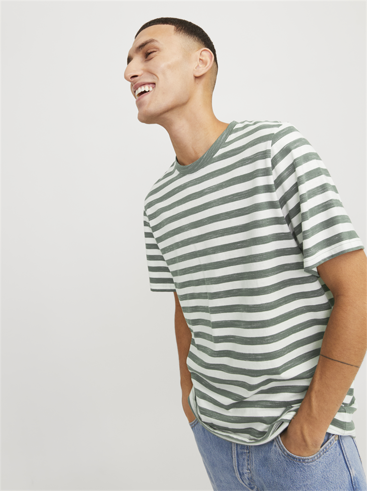 JORTAMPA STRIPE TEE SS CREW NECK - 12252176