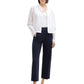 cropped straight leg pants - 1045424