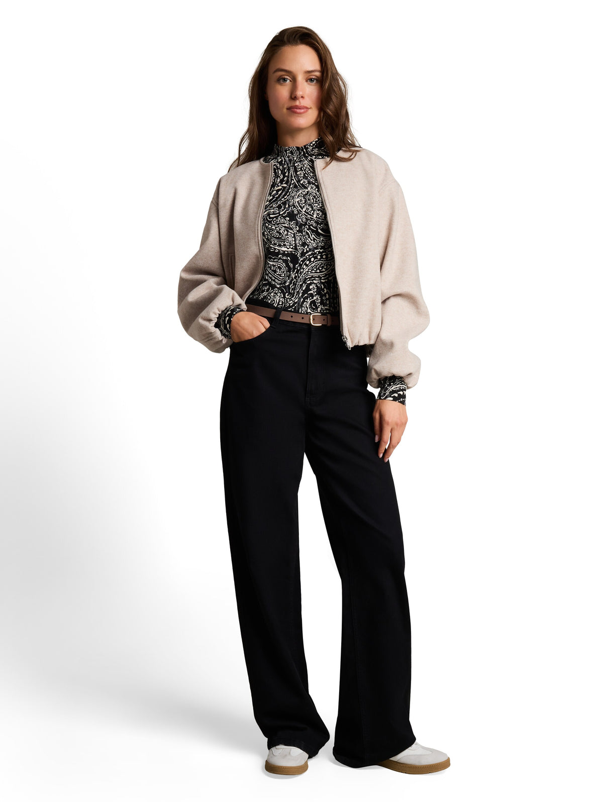 T-shirt mock neck alloverprint - 1052897