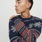 JJXMAS SNOWBALL KNIT CREW NECK - 12248145